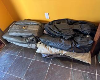 Lots of inflatable mattresses 