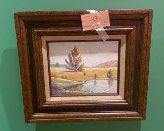 #94 -	$70 Jack Fortenberry oil painting of pond 13x15
