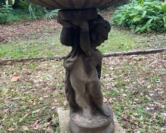 #15 -$280 Garden cherub bird bath 22x33
