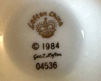 #59 - $44 Lefton red cardinal tea set 5 pieces