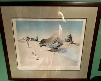 #103 -	$600 Salvador Dali 22x30 Cosmic Piano 34/350
