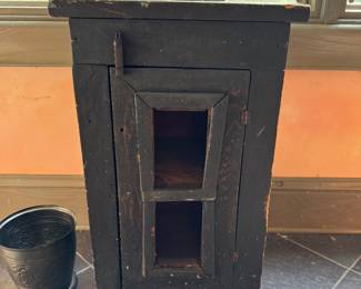 #161- $60 - Little black cabinet (living Room)
