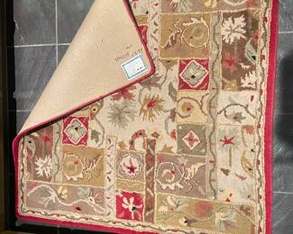 #60 -$100 Kaleen rug 3'9 x 3'9 square red
