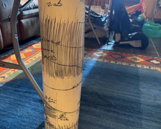 #173 - $50 - Fasko pottery bottle sketch book 7x12x44 (fracture at neck)