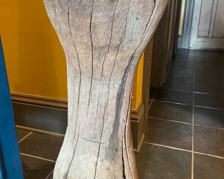 #68 -$275 Teakwood carved grain/rice pounder 15x32
