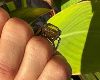 $350- large citrine on 14kt gold - size 5 