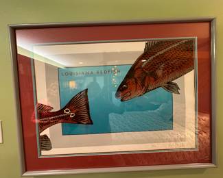 #135 -	$100 Louisiana red fish 105/1000  38x28 Misole Philiips 
