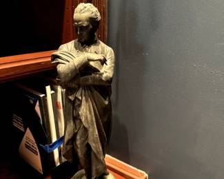 #84 - $100 Spelter man figurine ready for lamp