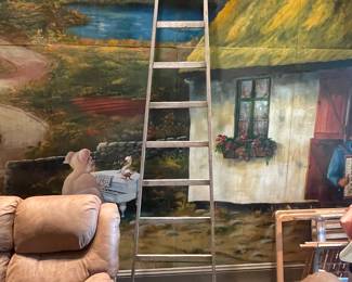 #71 -$80 Antique ladder great for towels 10' tall
