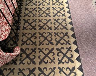 #144 -	$46 Foam fleur de Lys rug 98Wx60W
