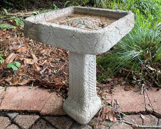 #12 -$150 Square bird bath 17x17x26
