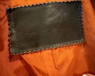 #156 - $60 - Vintage Dan di Modes swede coat with fox fur Sm-M -(small loses in the lining)