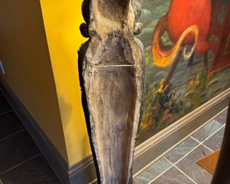 #65 - $450 Cast Iron Religious King statue 11 X 5 X 46H