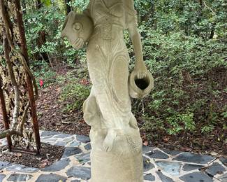 #4 -$1,000 Garden Statue with water 13x21x60 tall - 16x16x7 base
