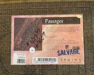 #45 -$150 Salvage carpet 5'3x7'6 made in Egypt Passages Sphinx 
