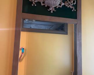 #42 -$1,000 Large trumeau mirrror 57x81 wood carving fruits- from John Weichman's "All seasons" restaurant in Mobile AL. One of Mobile's premier restaurant in the day. 
