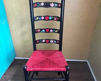 #26 -$36 	Colored chair Austrian style 18x14x42
