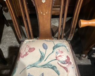 Mother of Pearl Inlaid Chair with matching Settee