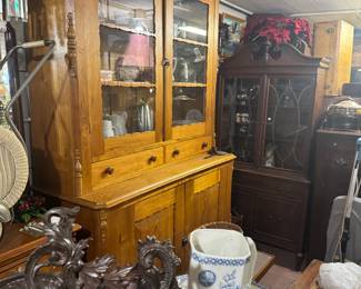 Large Butternut Step back Cupboard