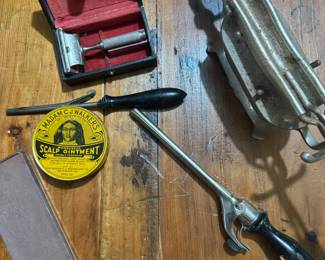 Antique Barber & Hair Salon Items