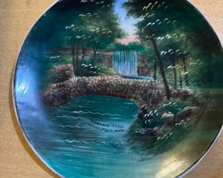 Antique Handpainted Plate of Minnehaha Falls