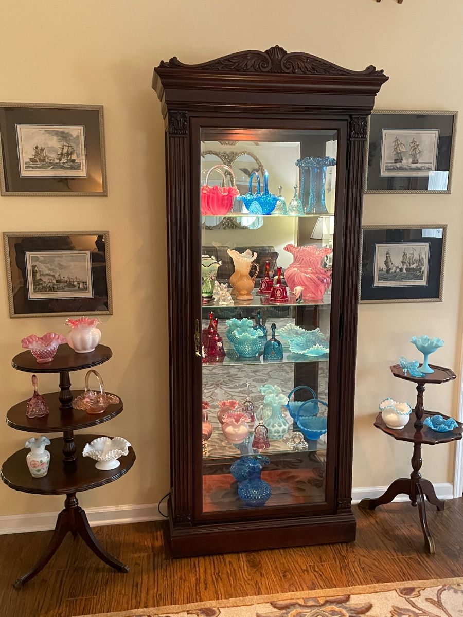 Curio w/Fenton collection