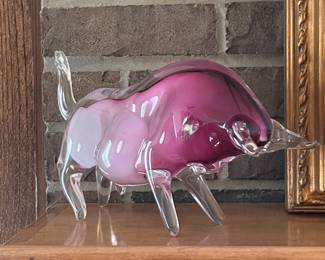 Art glass bull