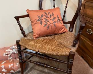 Antique rush seat chair