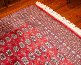 Large area rug in glowing colors