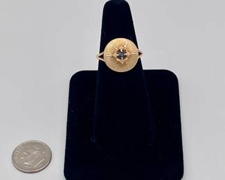 14k gold and sapphire ring