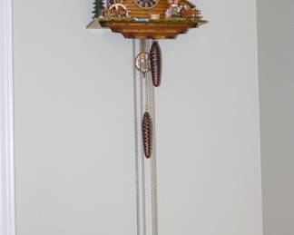 Vintage cuckoo clock, Black Forest chalet style