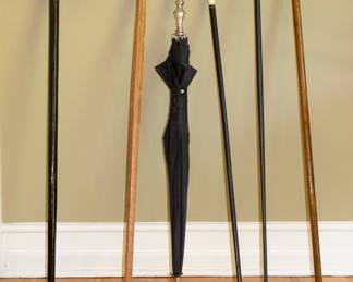 Fabulous collection of walking sticks and umbrellas