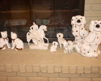 Some of the many Staffordshire figurines