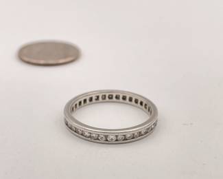 White gold and diamond eternity band