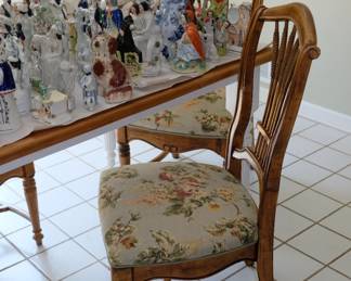 Another view of Drexel Heritage Fruitwood 'Wheat' Back Dining Chairs