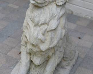 Outdoor / garden cement statue of dog