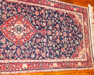 Closeup of vibrant runner rug