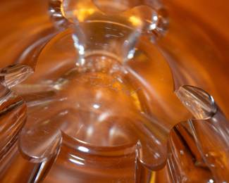 Signature on the base of one of the two Steuben glass bowls
