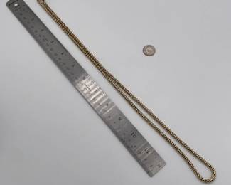 Another view of the 14k gold necklace