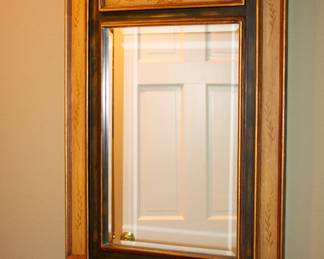 Classic vintage hall mirror, carved wood, hand painted