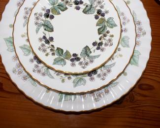 Closeup of Royal Worcester "Lavinia" pattern fine bone china