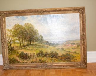 Framed landscape painting, oil on canvas, Henry Maidment, British (active 1889-1914)