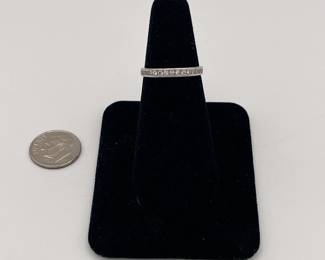 White gold and diamond eternity band