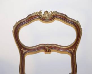 Closeup of the antique Louis XV style chairs