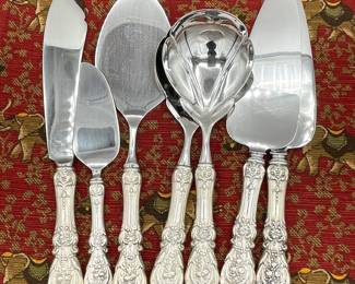 Reed & Barton Mirrorstele Francis I pattern sterling silver handle flatware serving pieces