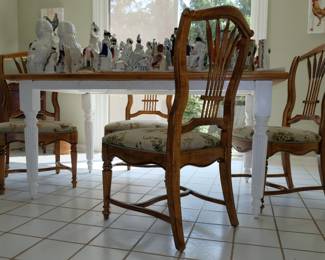 Another view of Drexel Heritage Fruitwood 'Wheat' Back Dining Chairs