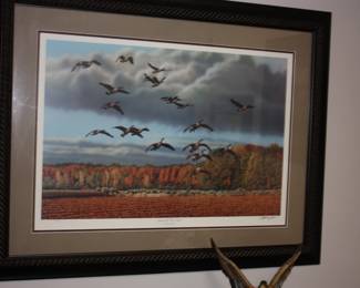 Framed/mat 'Ahead of the Front' sign #ed  Richard Clifton  1918/4000