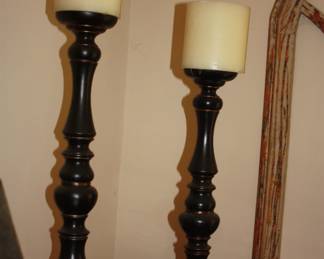 Pair tall candle holders
