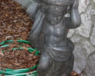 Outside cherub statue 