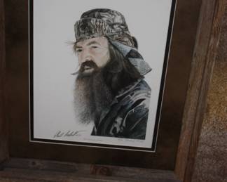 Mat/framed picture Phil Robertson signed #ed  Mike Helsabeck  162/1000